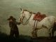 Very Old Oil Painting,  { Man With His Horse Taking A Break } Is Antique Other photo 8