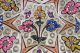 Old Engraved Copper Plate With Enamel Hand - Painted Flowers Metalware photo 1