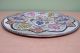 Old Engraved Copper Plate With Enamel Hand - Painted Flowers Metalware photo 5