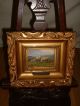 Antique Oil Painting,  { Joseph Van Leemputten,  1865 - 1948,  Sheep In The Hills}. Other photo 3