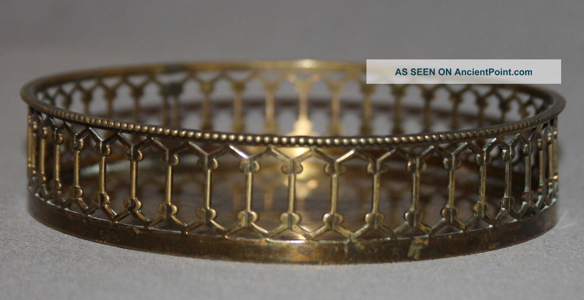Vintage Small Ornate Brass Bowl Metalware photo