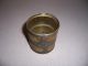 C.  1800s Antique Brass Cup W/ Embossed Oak Leaf Motif Metalware photo 1