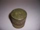 C.  1800s Antique Brass Cup W/ Embossed Oak Leaf Motif Metalware photo 2