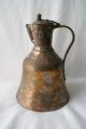 Hand Hammered 1880 ' S Copper/brass Coffee /tea Pot Middle East With Lid Metalware photo 2