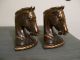 Antique Pair Western Parade Horse Dodge Bookends Gladys Brown Edwards C1946 Metalware photo 3