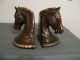 Antique Pair Western Parade Horse Dodge Bookends Gladys Brown Edwards C1946 Metalware photo 4