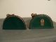 Antique Pair Western Parade Horse Dodge Bookends Gladys Brown Edwards C1946 Metalware photo 5