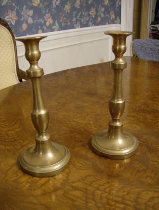 Fine Pair Of 19th Century Brass Candlesticks photo