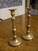 Fine Pair Of 19th Century Brass Candlesticks Metalware photo 3
