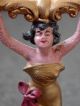 Antique Art Nouveau Lady Not Holding Mirror Cast Metal Metalware photo 6
