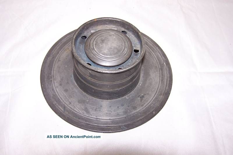 Pewter Inkwell With Quill Holes Metalware photo