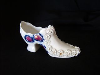 Antique Handpainted Collectible Old Paris Porcelain Ladies Shoe 6 