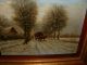 Excellent Old Oil Painting,  { Man With Wagon And Horses,  Signed H.  Hermans }. Other photo 4