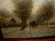 Excellent Old Oil Painting,  { Man With Wagon And Horses,  Signed H.  Hermans }. Other photo 5