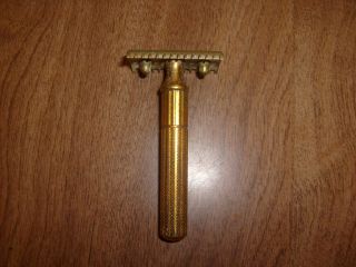 Vintage (old) Art Deco Brass Razor photo