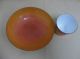 Austria Handpainted Enamel Maichberger Vienna Orange And White Bowl & Cup Metalware photo 2
