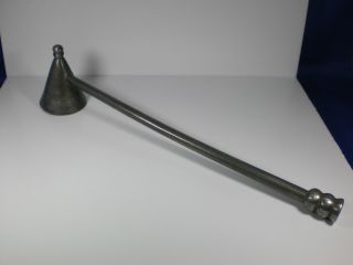 Antique Solid Pewter Candle Snuff photo