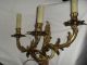 Bronze Wall Sconce W.  3 Arms Candle Shaped Lamp Holders Lamps photo 1