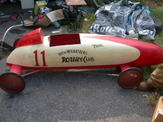 Antique Vintage Soap Box Derby Car 1940 ' S - 50 ' S photo
