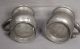 Pair Antique Pewter French Victorian English Pot Belly Tankard Half Pint Measure Metalware photo 4