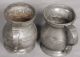 Pair Antique Pewter French Victorian English Pot Belly Tankard Half Pint Measure Metalware photo 5