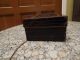 Vtg Black & Gold Metal Money Box W/handle Metalware photo 2