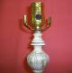 Large Vintage Enameled Metal Cherub Putti French Lamp Lamps photo 9