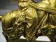 French Solid Brass Figurine Falcon Hunter,  Horse Rider France C1890s Excelt Condn Metalware photo 9