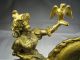 French Solid Brass Figurine Falcon Hunter,  Horse Rider France C1890s Excelt Condn Metalware photo 8