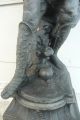 Large Pair Of Antique Victorian Mythological Warriors Spelter Metal Statues Metalware photo 7
