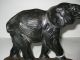Antique Elephant Cast Iron Doorstop Paint C: 1920s Metalware photo 1