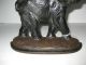 Antique Elephant Cast Iron Doorstop Paint C: 1920s Metalware photo 3