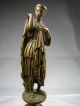 French Bronze Figurine Brass Cabinet Desktop Thermometer France C1870s Excellent Metalware photo 6