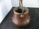 Antique German Copper Ornate Kettle With Burner Base,  Great Patina,  Hand Made Metalware photo 9