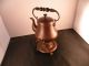 Antique German Copper Ornate Kettle With Burner Base,  Great Patina,  Hand Made Metalware photo 10