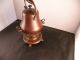 Antique German Copper Ornate Kettle With Burner Base,  Great Patina,  Hand Made Metalware photo 11