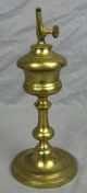 Early Heavy Brass Gardon S.  G.  D.  B.  ? Whale Oil Lamp Metalware photo 1