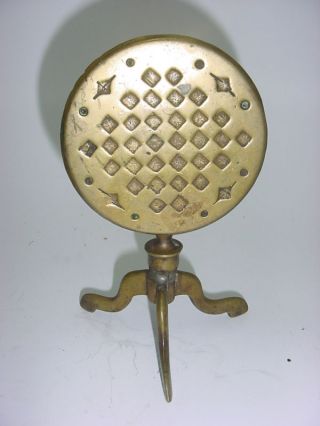 Antique Brass Miniature Tilt Top Candle Reflector photo
