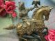 Antique French Bronze Metal Statue Figurine Side - Saddle Noble Lady Horse Falcon Metalware photo 9