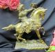 Antique French Bronze Metal Statue Figurine Side - Saddle Noble Lady Horse Falcon Metalware photo 4