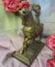 Antique French Bronze Metal Statue Figurine Side - Saddle Noble Lady Horse Falcon Metalware photo 5