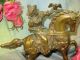 Antique French Bronze Metal Statue Figurine Side - Saddle Noble Lady Horse Falcon Metalware photo 7