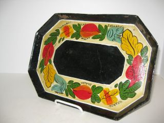 Antique Toleware Hand Painted Tray 12 