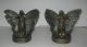 Antique Butterfly Girl Monochrome Metal Bookends Marked 63 Circa:1927 Metalware photo 4