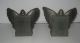 Antique Butterfly Girl Monochrome Metal Bookends Marked 63 Circa:1927 Metalware photo 5