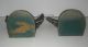 Antique Butterfly Girl Monochrome Metal Bookends Marked 63 Circa:1927 Metalware photo 6