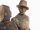 Antique Pair Byron Bristol Armor Bronze Inc Pilgrim Couple Bookends Patina Metalware photo 1
