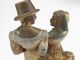 Antique Pair Byron Bristol Armor Bronze Inc Pilgrim Couple Bookends Patina Metalware photo 7