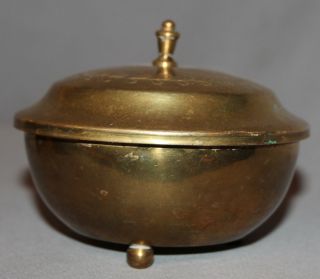 Vintage Brass Footed Sugar Bowl photo