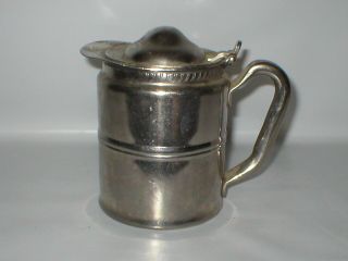 1851 Legion Utensil Tin Syrup Pitcher With Lid Pat ' D 11 - 6 - 51 photo
